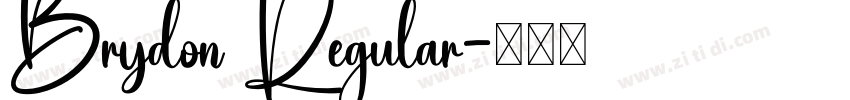 Brydon Regular字体转换